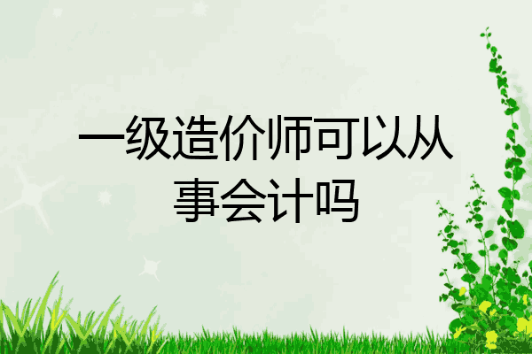 一级造价师可以从事会计吗