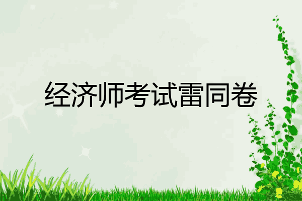 经济师考试雷同卷