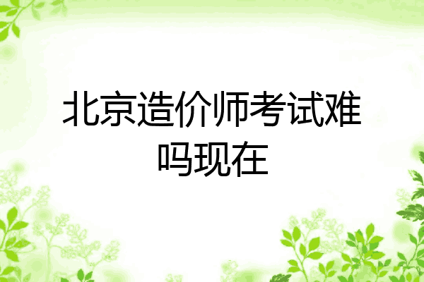 北京造价师考试难吗现在