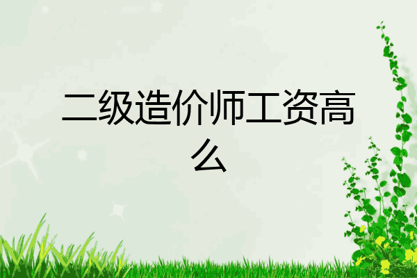 二级造价师工资高么