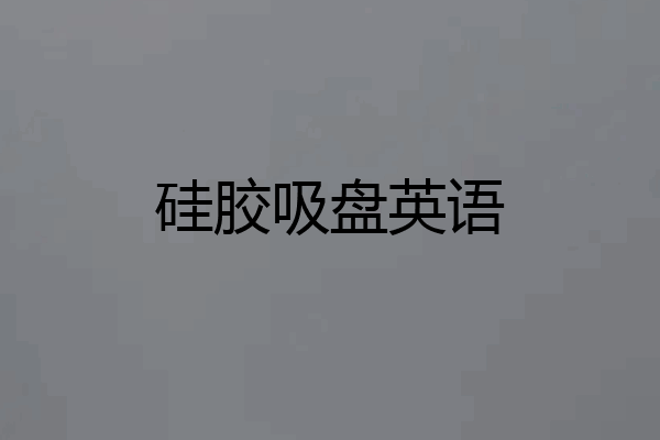 硅胶吸盘英语