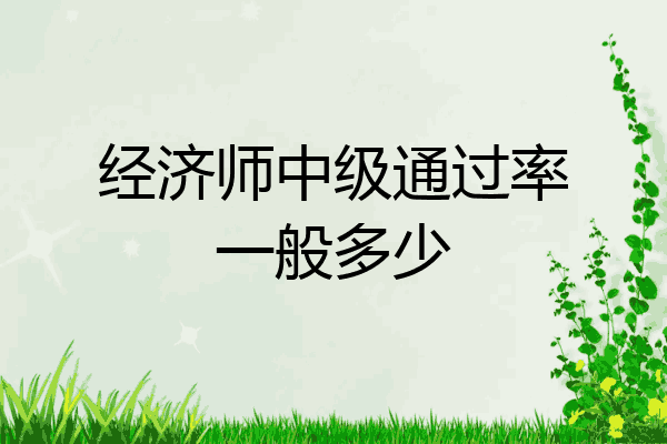 经济师中级通过率一般多少