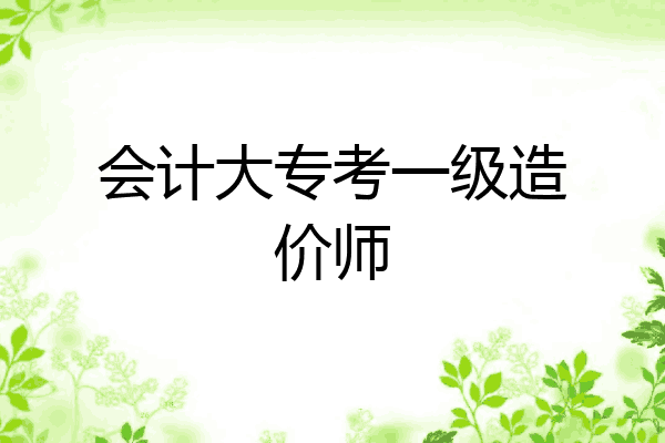 会计大专考一级造价师