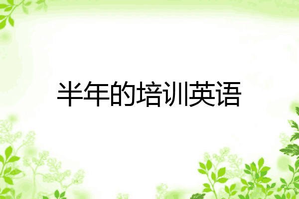 半年的培训英语