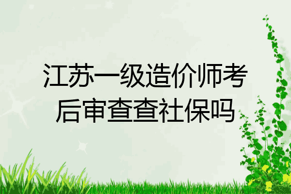 江苏一级造价师考后审查查社保吗