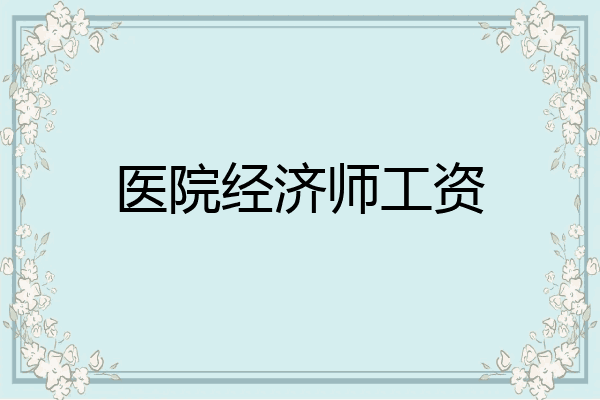 医院经济师工资