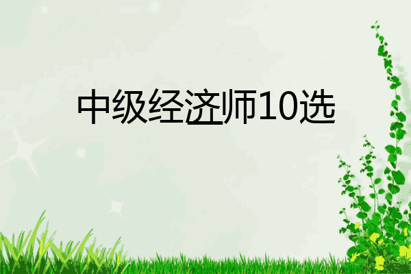 中级经济师10选一