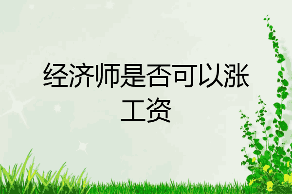 经济师是否可以涨工资