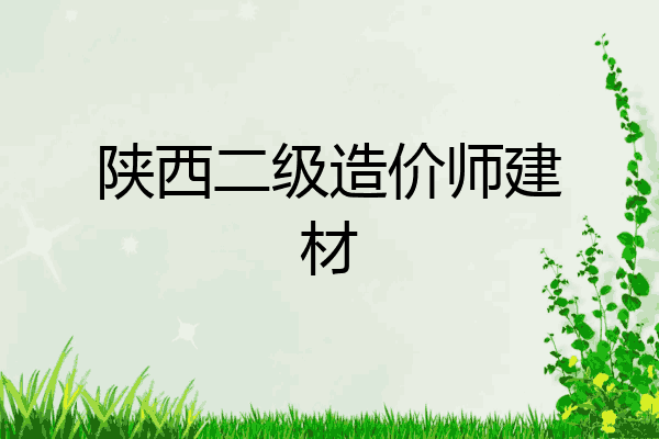 陕西二级造价师建材