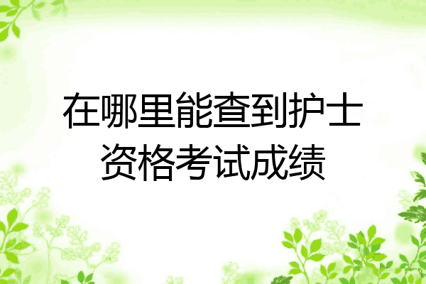 在哪里能查到护士资格考试成绩