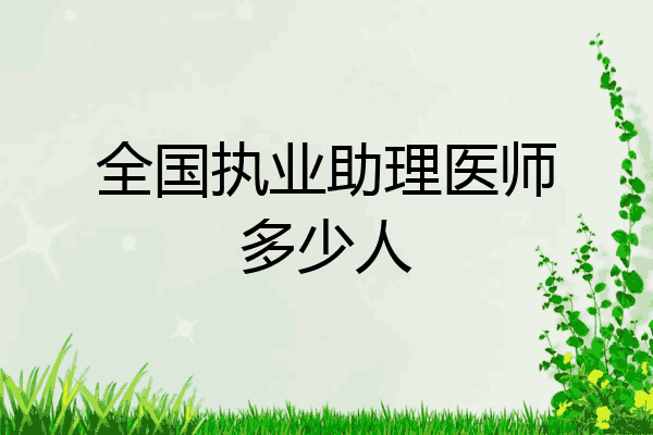全国执业助理医师多少人
