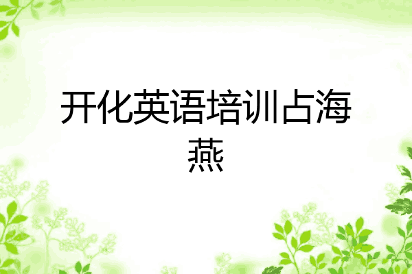 开化英语培训占海燕