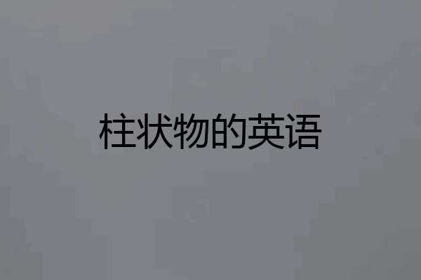 柱状物的英语
