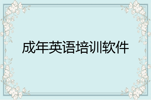 成年英语培训软件