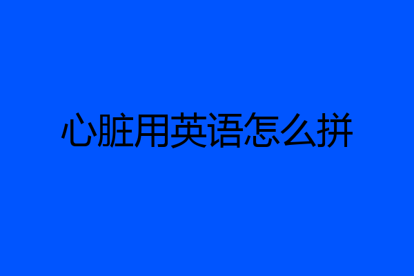 心脏用英语怎么拼