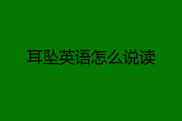 耳坠英语怎么说读