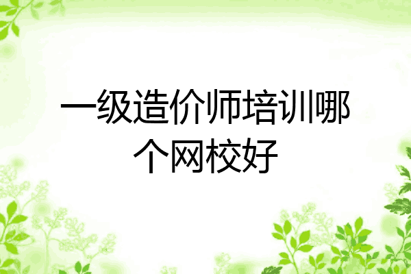 一级造价师培训哪个网校好