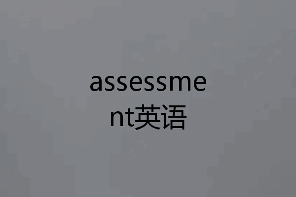 assessment英语