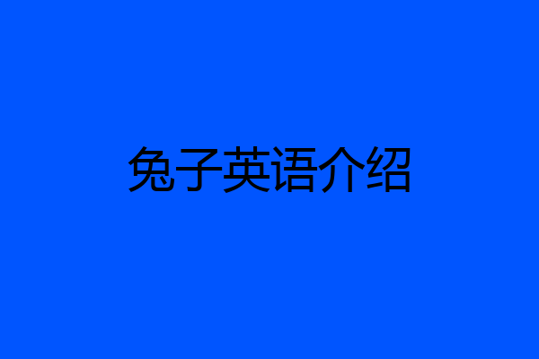 兔子英语介绍