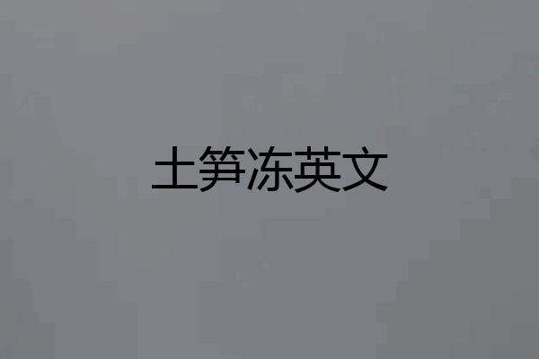 土笋冻英文