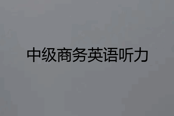 中级商务英语听力