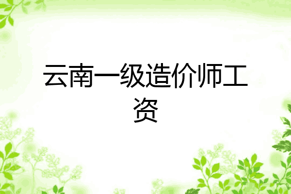 云南一级造价师工资