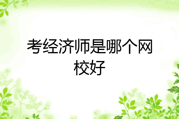 考经济师是哪个网校好