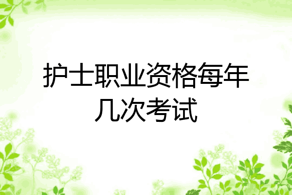 护士职业资格每年几次考试
