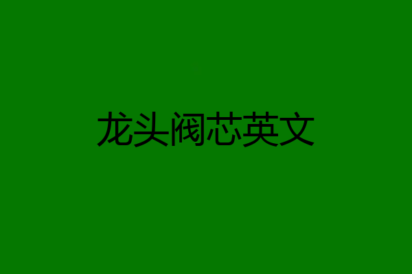 龙头阀芯英文