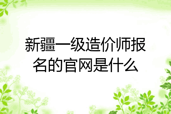 新疆一级造价师报名的官网是什么