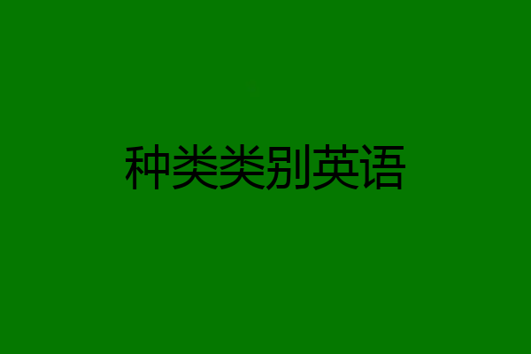 种类类别英语