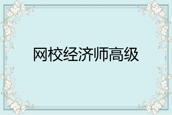 网校经济师高级