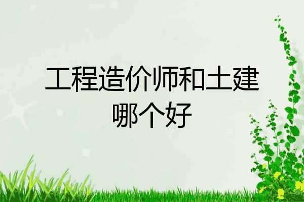 工程造价师和土建哪个好
