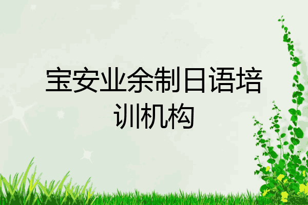 宝安业余制日语培训机构