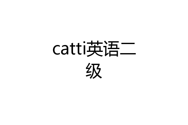 catti英语二级