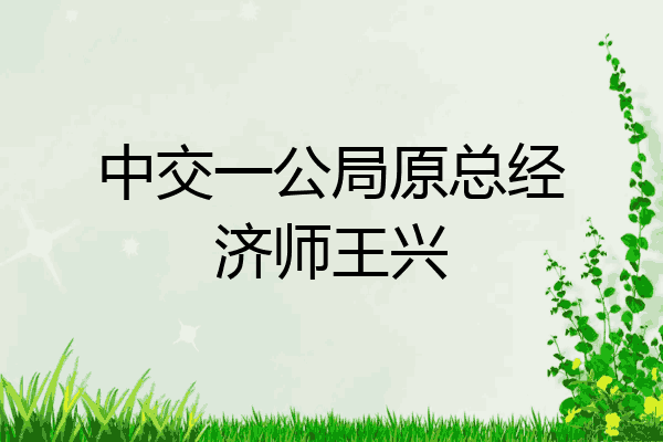 中交一公局原总经济师王兴