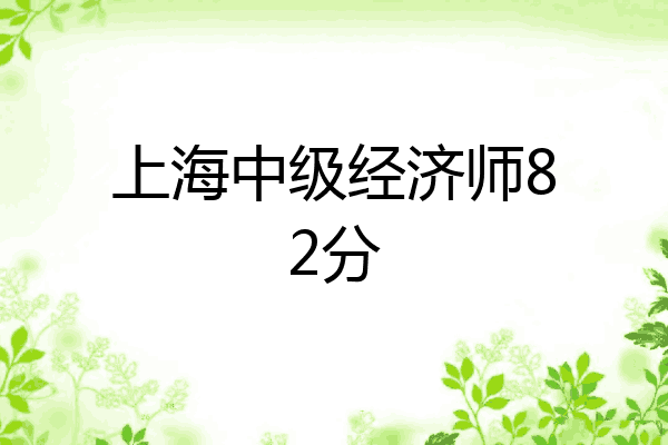 上海中级经济师82分