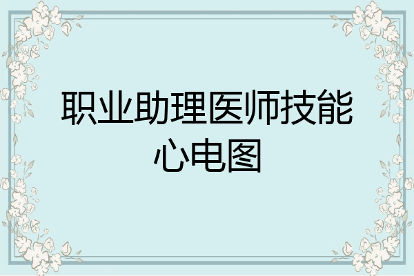 职业助理医师技能心电图