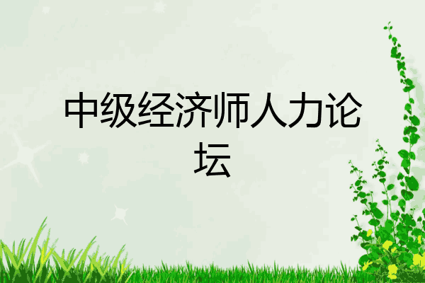 中级经济师人力论坛