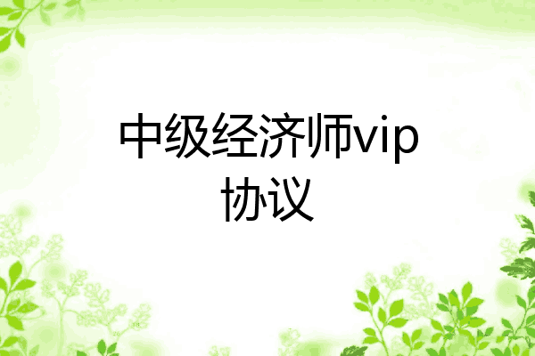 中级经济师vip协议