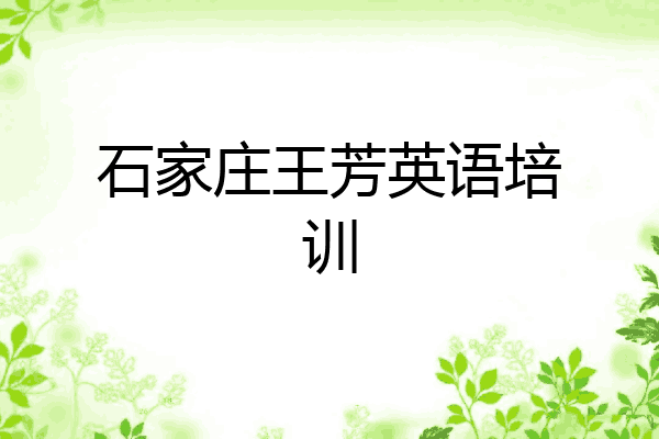 石家庄王芳英语培训