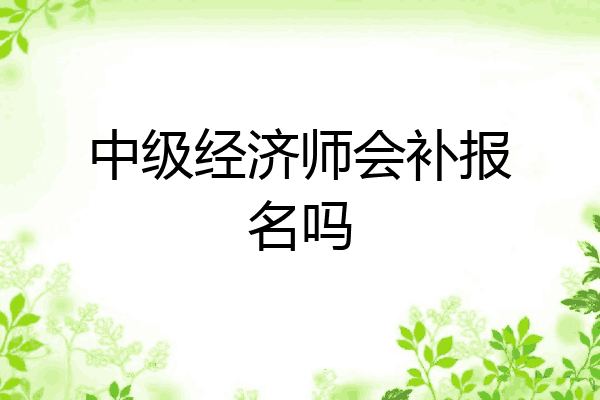 中级经济师会补报名吗
