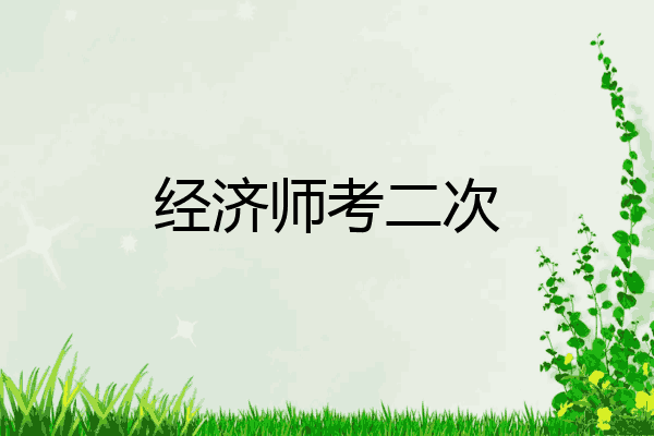 经济师考二次