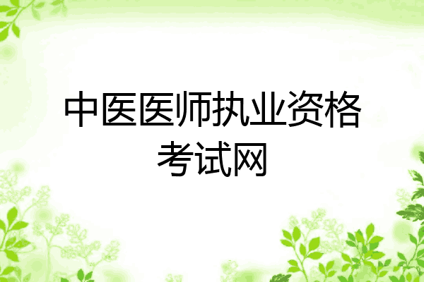 中医医师执业资格考试网
