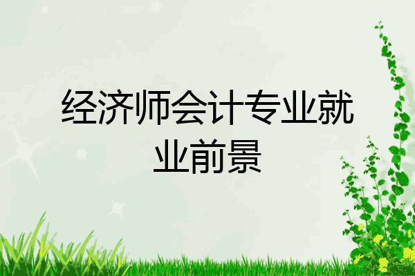 经济师会计专业就业前景