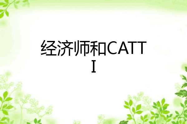 经济师和CATTI