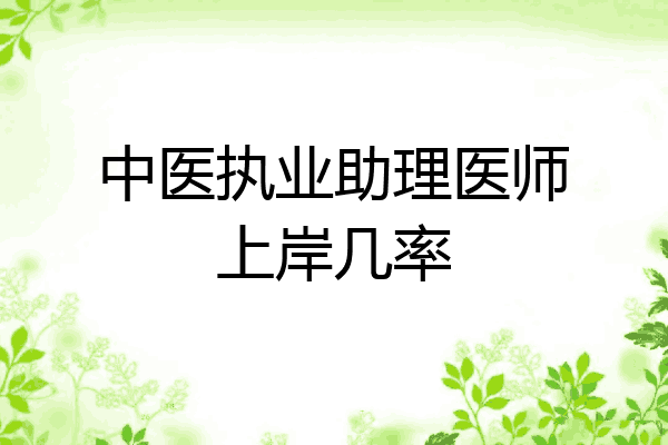 中医执业助理医师上岸几率