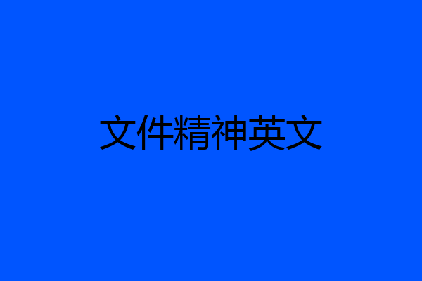 文件精神英文