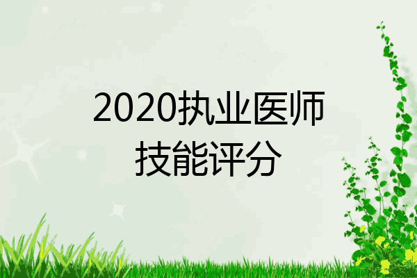 2020执业医师技能评分