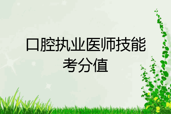 口腔执业医师技能考分值